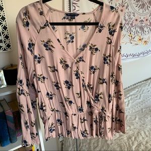 Floral Wrap Top